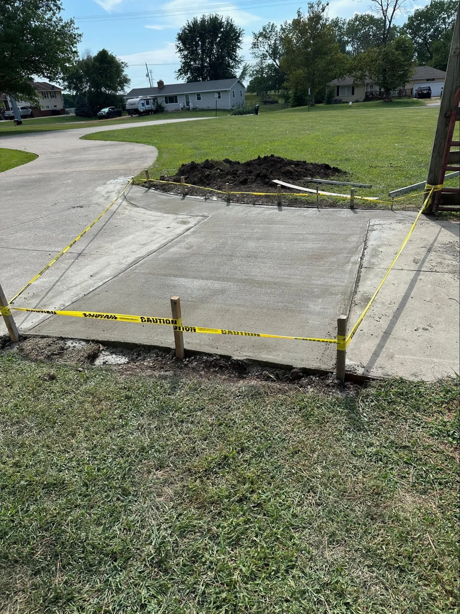 Professional concrete driveway installation