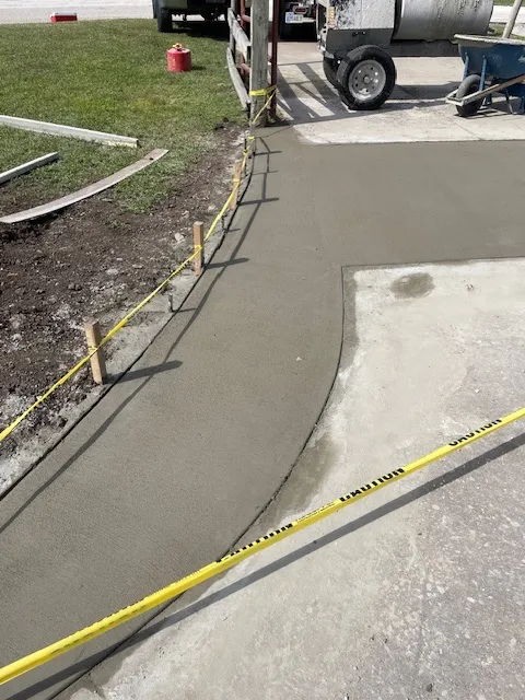 Professional concrete driveway