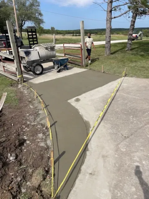 Durable concrete driveway