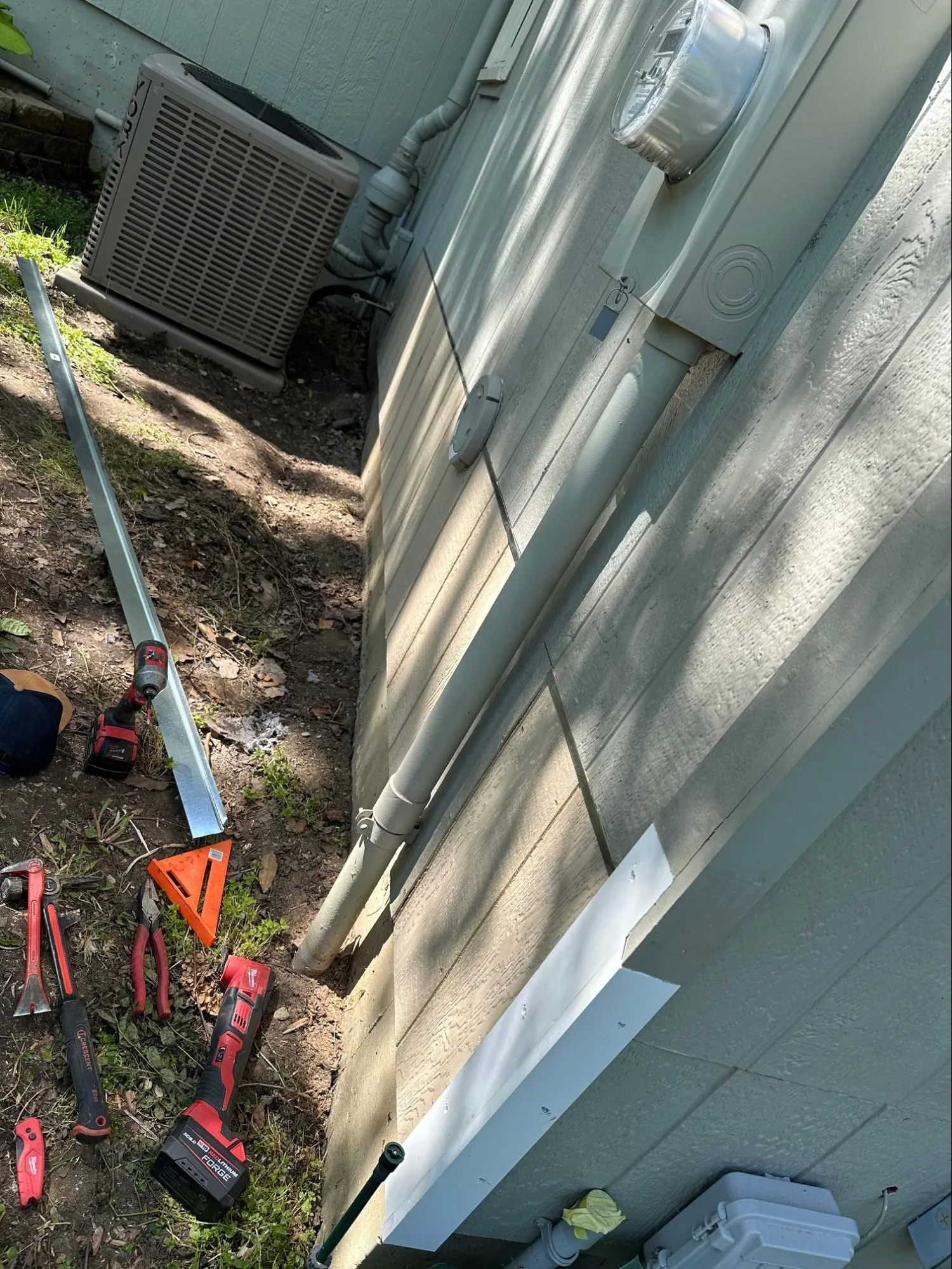 Completed residential siding repair