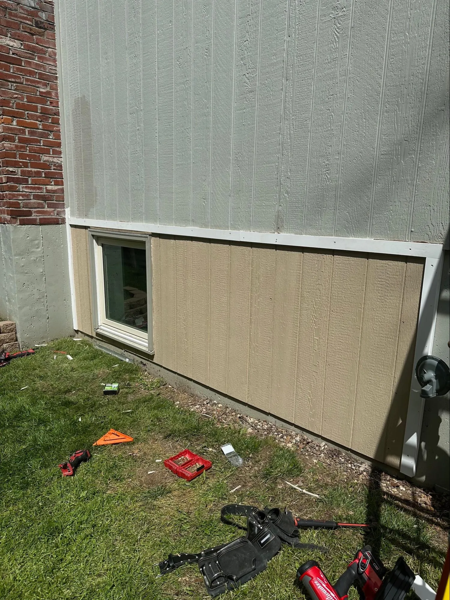 Professional siding installation finished